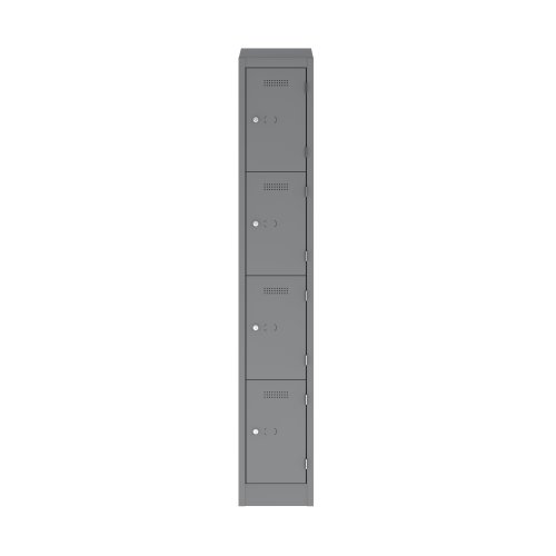 Primary 4 Door Single Locker Column Silver