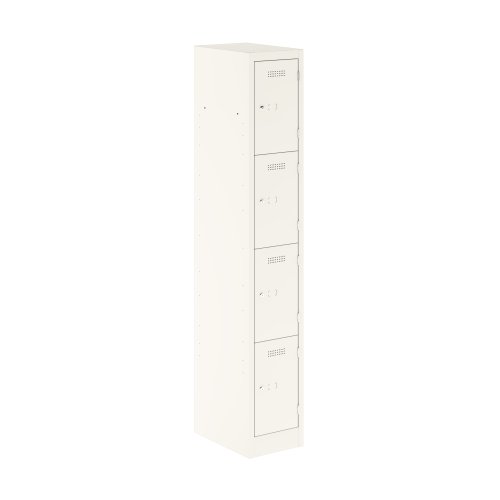 Primary 4 Door Single Locker Column Traffic White