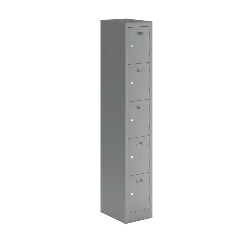 Primary 5 Door Single Locker Column Silver