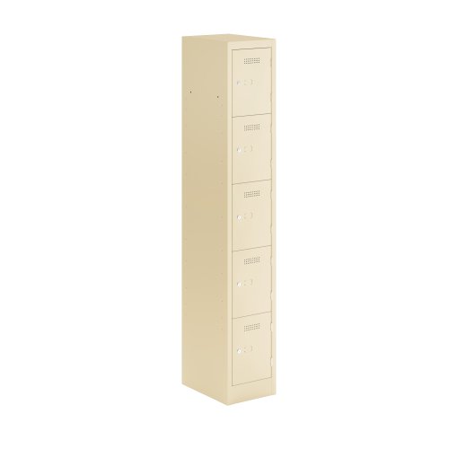 Primary 5 Door Single Locker Column Cream