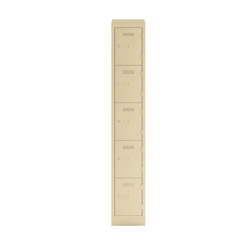 Primary 5 Door Single Locker Column Cream