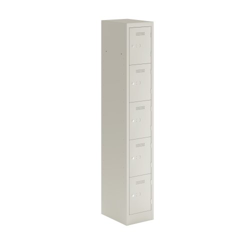 Primary 5 Door Single Locker Column Light Grey