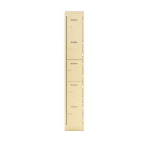 Primary 5 Door Single Locker Column Beige