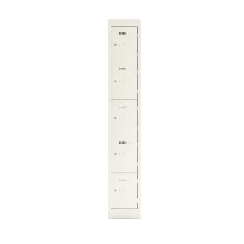 Primary 5 Door Single Locker Column Traffic White