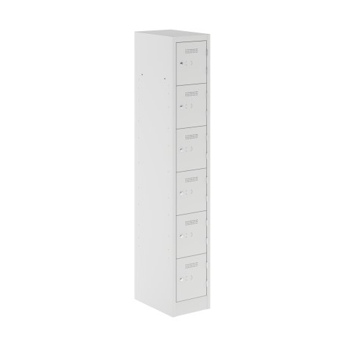 Primary 6 Door Single Locker Column Light Grey