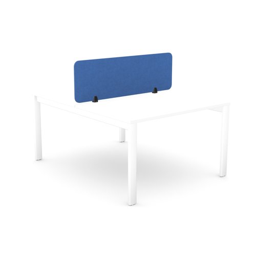 Desk Mounted Acoustic PET Screen 1190X400 Blue