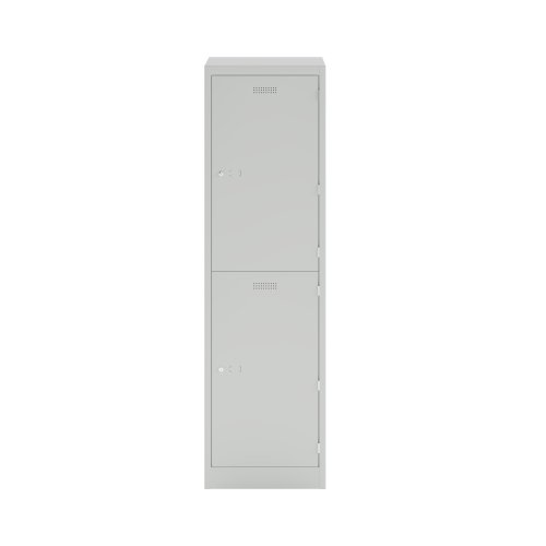 Lower Height Locker 1370 X 300 X 300 2 Door Light Grey