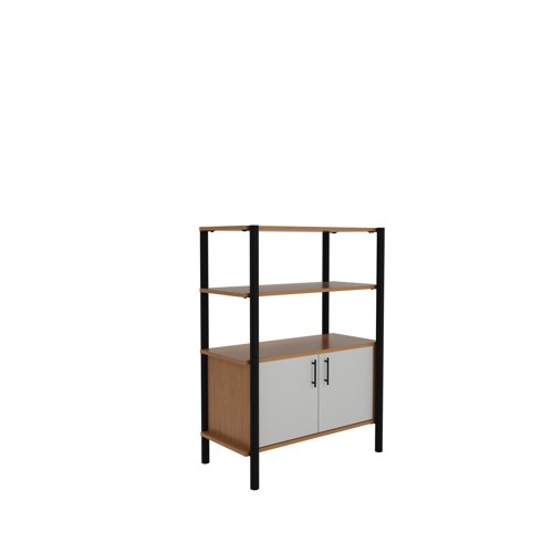 Pose Wooden Storage 900W X 460D X 1200H Nova Oak/Black