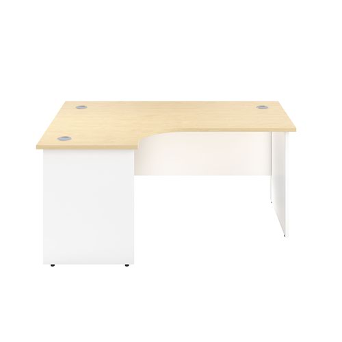 1600X1200 Panel Left Hand Radial Desk Maple / White