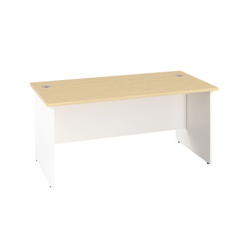 white and maple desk