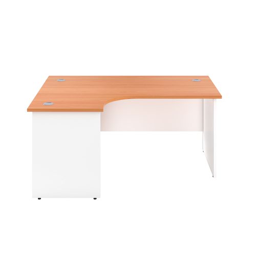 1800X1200 Panel Left Hand Radial Desk Beech / White