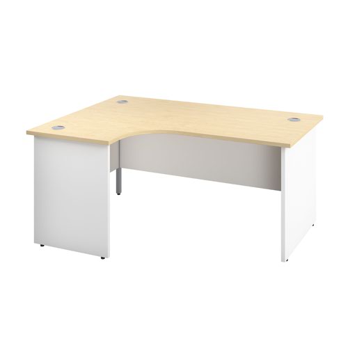 1800X1200 Panel Left Hand Radial Desk Maple / White