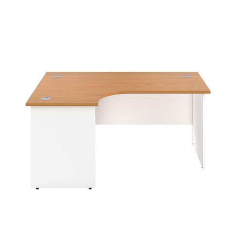 1800X1200 Panel Left Hand Radial Desk Nova Oak / White