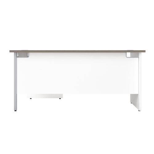 1800X1200 Panel Right Hand Radial Desk Grey Oak / White