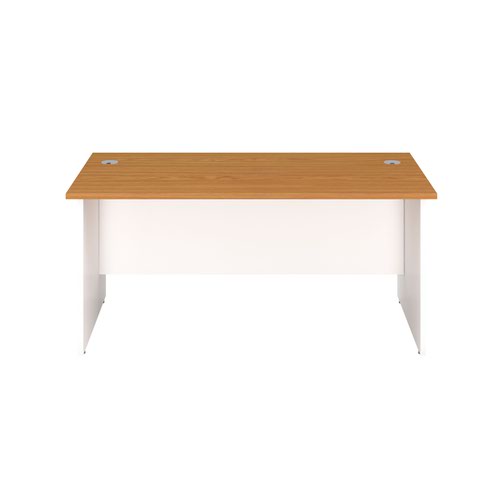 1800X600 Panel Rectangular Desk Nova Oak / White