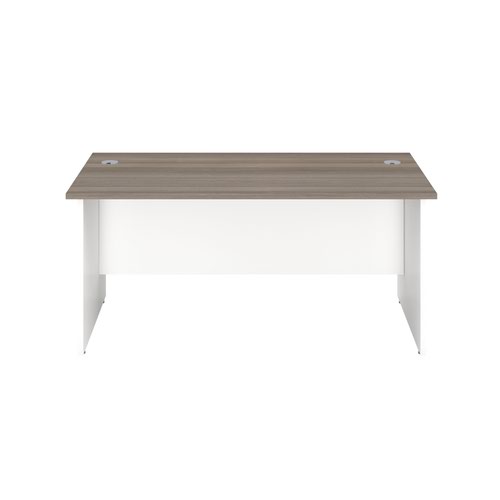 1800X800 Panel Rectangular Desk Grey Oak / White