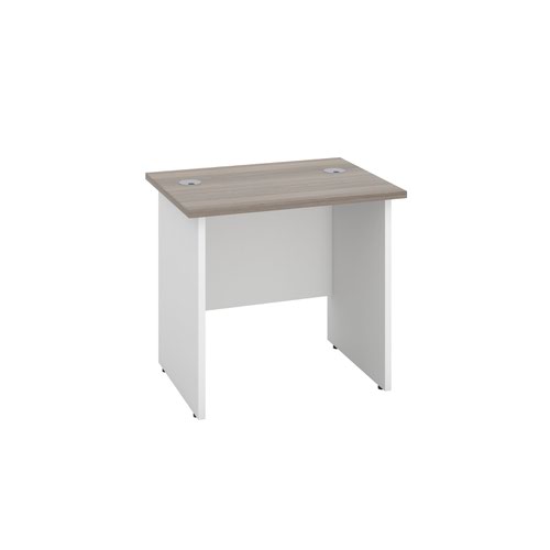 800X600 Panel Rectangular Desk Grey Oak / White