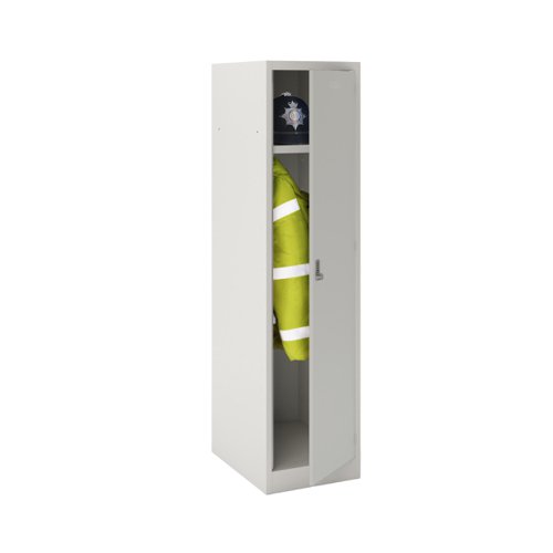 Police Locker (Includes 1 X Shelf And 1 X Coat Rail): Light Grey