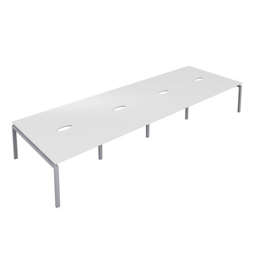 Premium 8 Person Bench 1200 X 800 Cut Out White-Silver