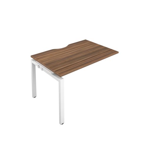 Premium 1 Person Bench Extension 1400 X 800 Cut Out Dark Walnut-White