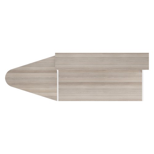 Reception Unit with Extension (FSC) 1400 Grey Oak/White