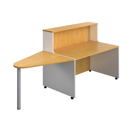 Reception Unit with Extension (FSC) 1400 Nova Oak/White