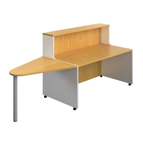 Reception Unit with Extension (FSC) 1600 Nova Oak/White