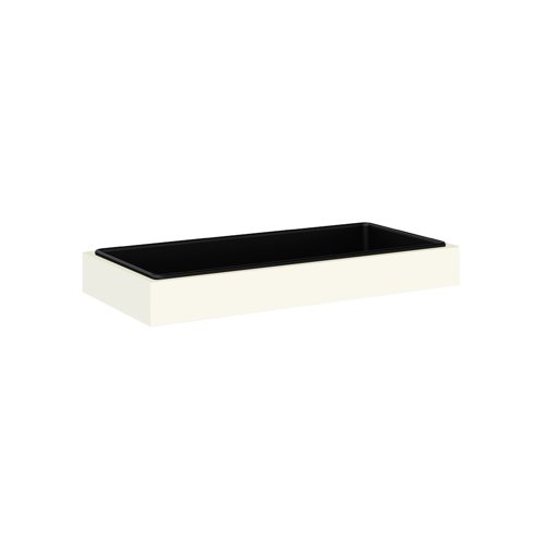 Bisley Steel Planter with Plastic Liner 1000mm Wide Traffic White