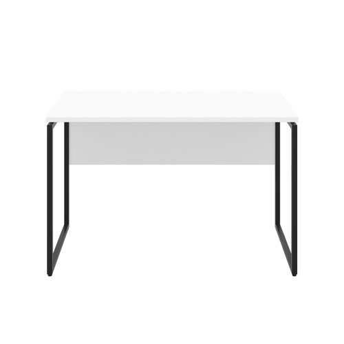 Jemini Soho Square Leg Desk 1200x600x770mm White/Black Leg KF90770
