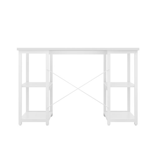 Jemini Soho Desk 4 Straight Shelves 1200x600x770mm White/White KF90784