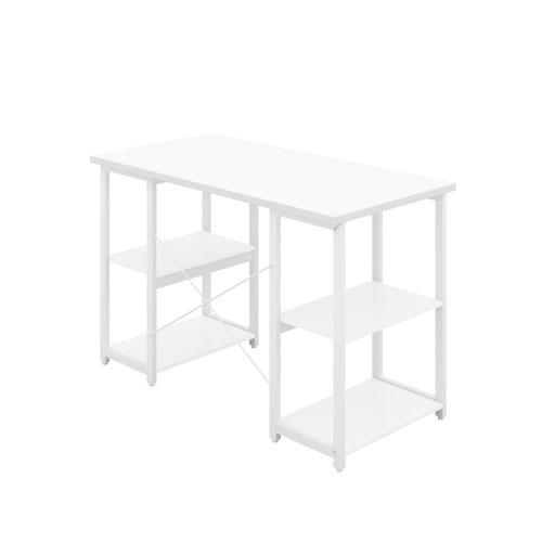 Jemini Soho Desk 4 Straight Shelves 1200x600x770mm White/White KF90784