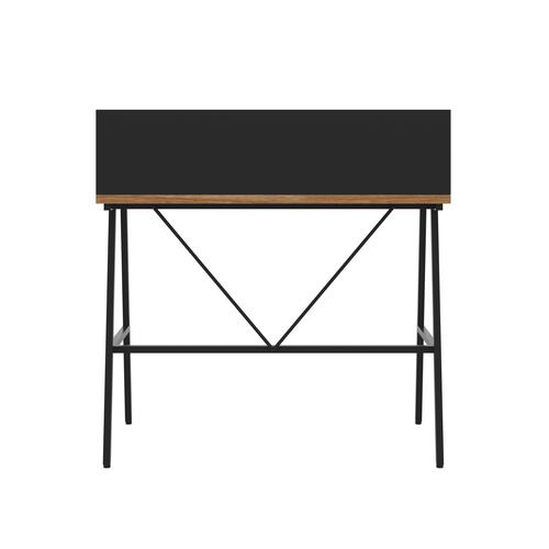 Jemini Soho Desk with Backboard 1000x540x1250mm Oak/Black KF90778