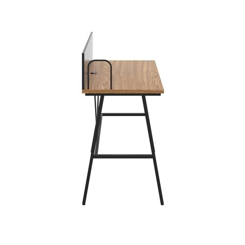 Jemini Soho Desk with Backboard 1000x540x1250mm Oak/Black KF90778