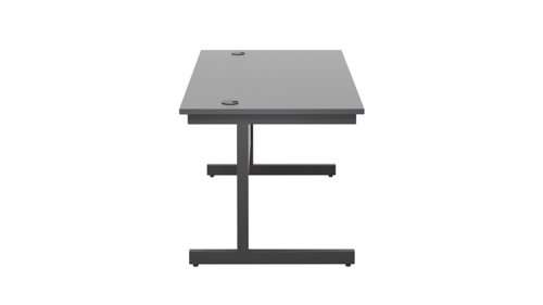 SU1480RECBKBK Single Upright Rectangular Desk: 800mm Deep (FSC) 1400 X 800 Black/Black