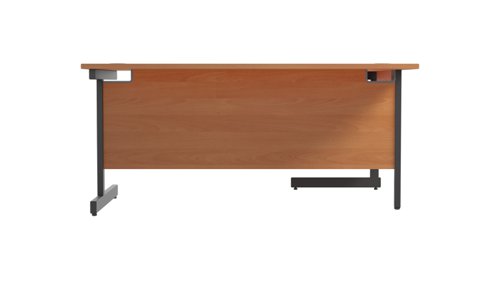 SU1612LHRADBEBK Single Upright Left Hand Radial Desk (FSC) 1600 X 1200 Beech/Black