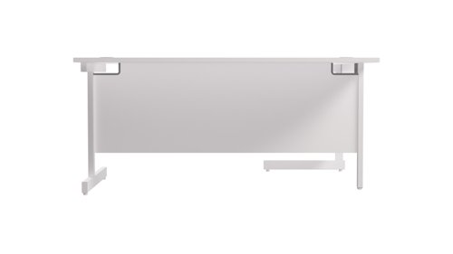 Single Upright Left Hand Radial Desk 1600 X 1200 White/White