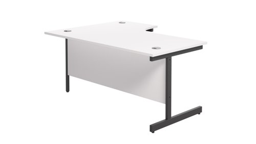 SU1612RHRADWHBK Single Upright Right Hand Radial Desk (FSC) 1600 X 1200 White/Black