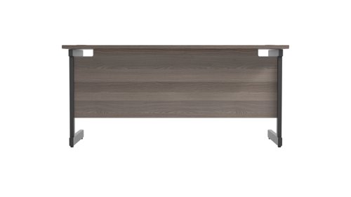 SU1860RECGOBK | The Single Upright Rectangular Desk, with its sleek and stylish design, this Modern cantilever leg rectangular office desk is available in white, black and silver legs to suit any decor. The desk comes with cable ports supplied as a standard, making it easy to keep your workspace tidy and organised. The adjustable feet ensure that the desk is level on uneven floors, while the included modesty panels provide privacy and a professional look. Whether you're working from home or in the office, our Single Upright Rectangular Desk is the ideal choice for a comfortable and productive workspace.