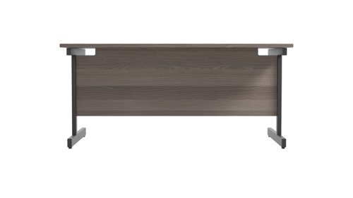 SU1880RECGOBK | The Single Upright Rectangular Desk, with its sleek and stylish design, this Modern cantilever leg rectangular office desk is available in white, black and silver legs to suit any decor. The desk comes with cable ports supplied as a standard, making it easy to keep your workspace tidy and organised. The adjustable feet ensure that the desk is level on uneven floors, while the included modesty panels provide privacy and a professional look. Whether you're working from home or in the office, our Single Upright Rectangular Desk is the ideal choice for a comfortable and productive workspace.