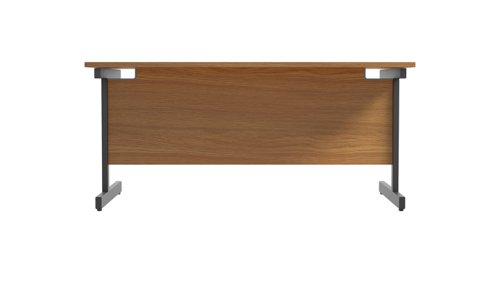 SU1880RECNOBK | The Single Upright Rectangular Desk, with its sleek and stylish design, this Modern cantilever leg rectangular office desk is available in white, black and silver legs to suit any decor. The desk comes with cable ports supplied as a standard, making it easy to keep your workspace tidy and organised. The adjustable feet ensure that the desk is level on uneven floors, while the included modesty panels provide privacy and a professional look. Whether you're working from home or in the office, our Single Upright Rectangular Desk is the ideal choice for a comfortable and productive workspace.