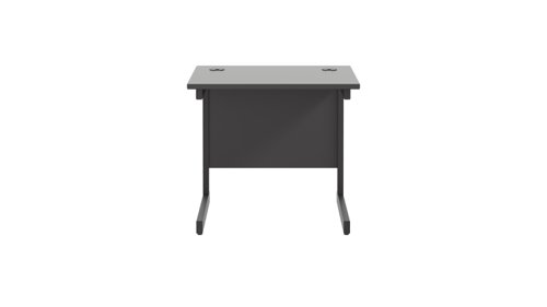SU8060RECBKBK | The Single Upright Rectangular Desk, with its sleek and stylish design, this Modern cantilever leg rectangular office desk is available in white, black and silver legs to suit any decor. The desk comes with cable ports supplied as a standard, making it easy to keep your workspace tidy and organised. The adjustable feet ensure that the desk is level on uneven floors, while the included modesty panels provide privacy and a professional look. Whether you're working from home or in the office, our Single Upright Rectangular Desk is the ideal choice for a comfortable and productive workspace.
