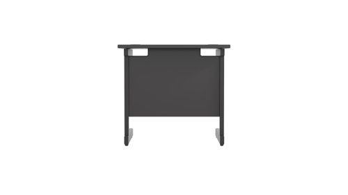 SU8060RECBKBK | The Single Upright Rectangular Desk, with its sleek and stylish design, this Modern cantilever leg rectangular office desk is available in white, black and silver legs to suit any decor. The desk comes with cable ports supplied as a standard, making it easy to keep your workspace tidy and organised. The adjustable feet ensure that the desk is level on uneven floors, while the included modesty panels provide privacy and a professional look. Whether you're working from home or in the office, our Single Upright Rectangular Desk is the ideal choice for a comfortable and productive workspace.