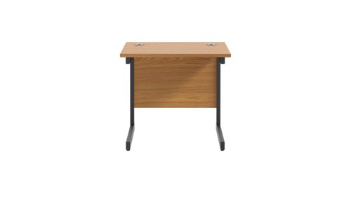 SU8060RECNOBK | The Single Upright Rectangular Desk, with its sleek and stylish design, this Modern cantilever leg rectangular office desk is available in white, black and silver legs to suit any decor. The desk comes with cable ports supplied as a standard, making it easy to keep your workspace tidy and organised. The adjustable feet ensure that the desk is level on uneven floors, while the included modesty panels provide privacy and a professional look. Whether you're working from home or in the office, our Single Upright Rectangular Desk is the ideal choice for a comfortable and productive workspace.