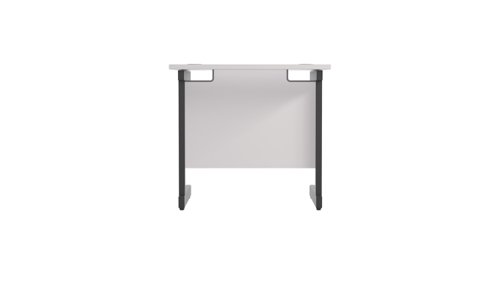 SU8060RECWHBK | The Single Upright Rectangular Desk, with its sleek and stylish design, this Modern cantilever leg rectangular office desk is available in white, black and silver legs to suit any decor. The desk comes with cable ports supplied as a standard, making it easy to keep your workspace tidy and organised. The adjustable feet ensure that the desk is level on uneven floors, while the included modesty panels provide privacy and a professional look. Whether you're working from home or in the office, our Single Upright Rectangular Desk is the ideal choice for a comfortable and productive workspace.