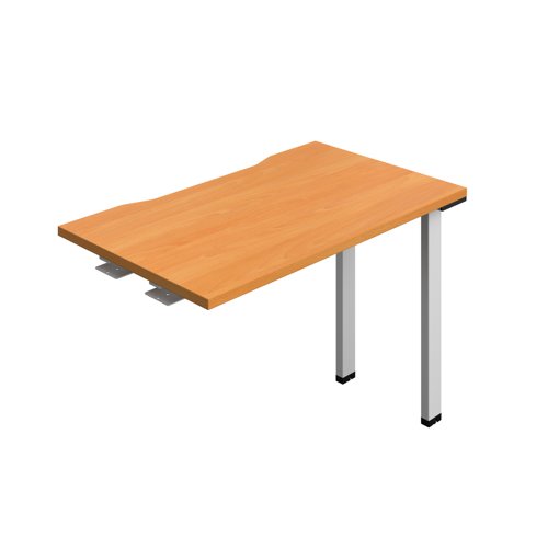 Synergy Bench Extension with Cut Out: 1 Person (FSC) : 1000 600 Beech/Silver
