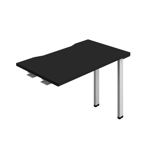 Synergy Bench Extension with Cut Out: 1 Person (FSC) : 1000 600 Black/Silver