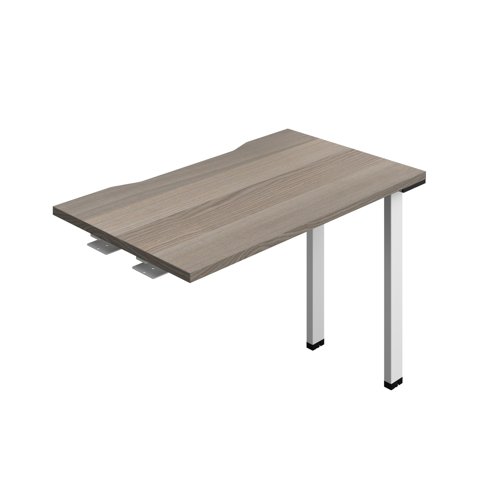 Synergy Bench Extension with Cut Out: 1 Person (FSC) : 1000 600 Grey Oak/White