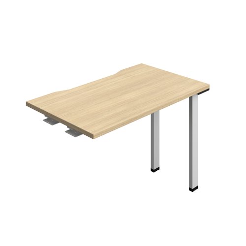 Synergy Bench Extension with Cut Out: 1 Person (FSC) : 1000 600 Nova Oak/Silver
