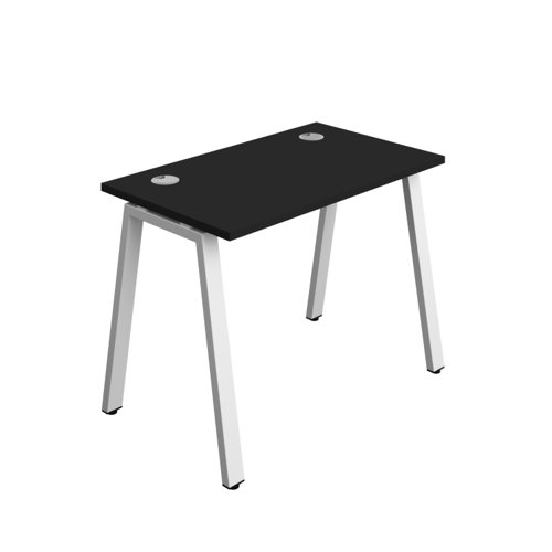 Synergy Bench with Cable Ports: 1 Person (FSC) : A-Frame Leg : 1000 600 Black/White
