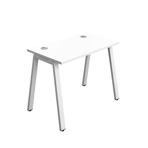 Synergy Bench with Cable Ports: 1 Person (FSC) : A-Frame Leg : 1000 600 White/White